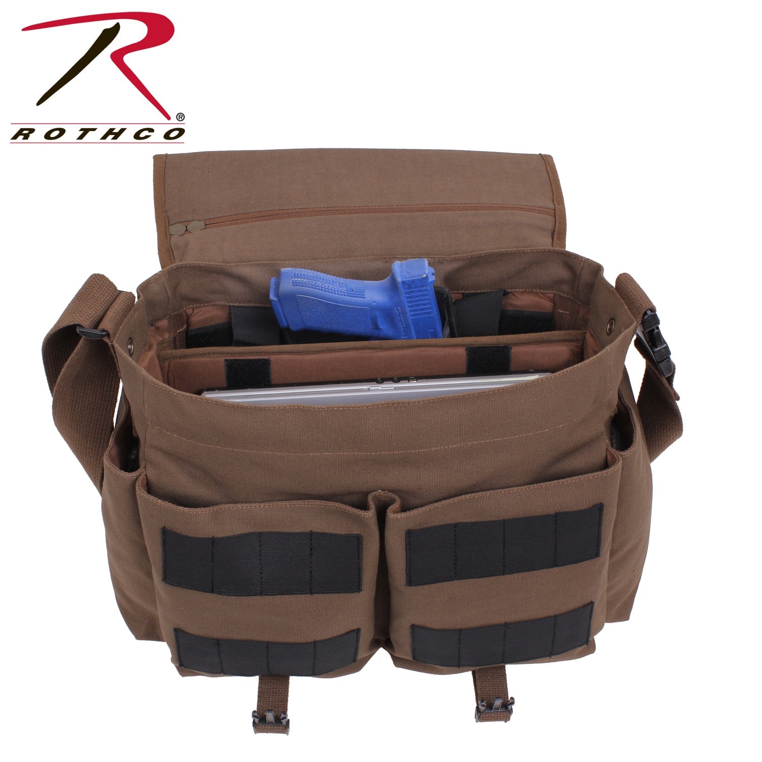 Rothco Concealed Carry Messenger Bag Earth Brown Size One Size - Get Tight Gear