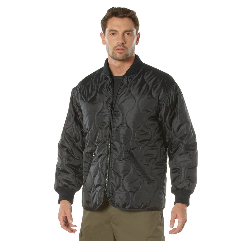 Rothco Concealed Carry Quilted Woobie Jacket Black Size S - Get Tight Gear
