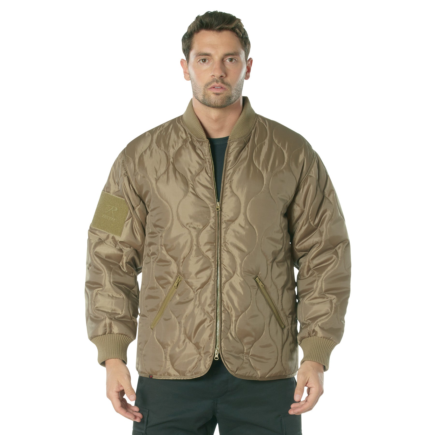 Rothco Concealed Carry Quilted Woobie Jacket Coyote Brown Size M - Get Tight Gear