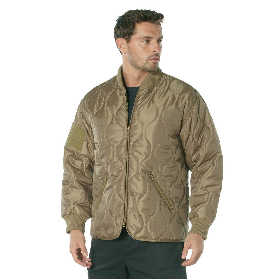 Rothco Concealed Carry Quilted Woobie Jacket Coyote Brown Size S - Get Tight Gear