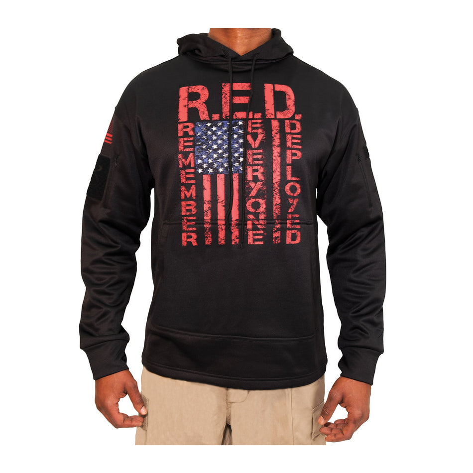Rothco Concealed Carry R.E.D. (Remember Everyone Deployed) Hoodie Black Size 2XL - Get Tight Gear