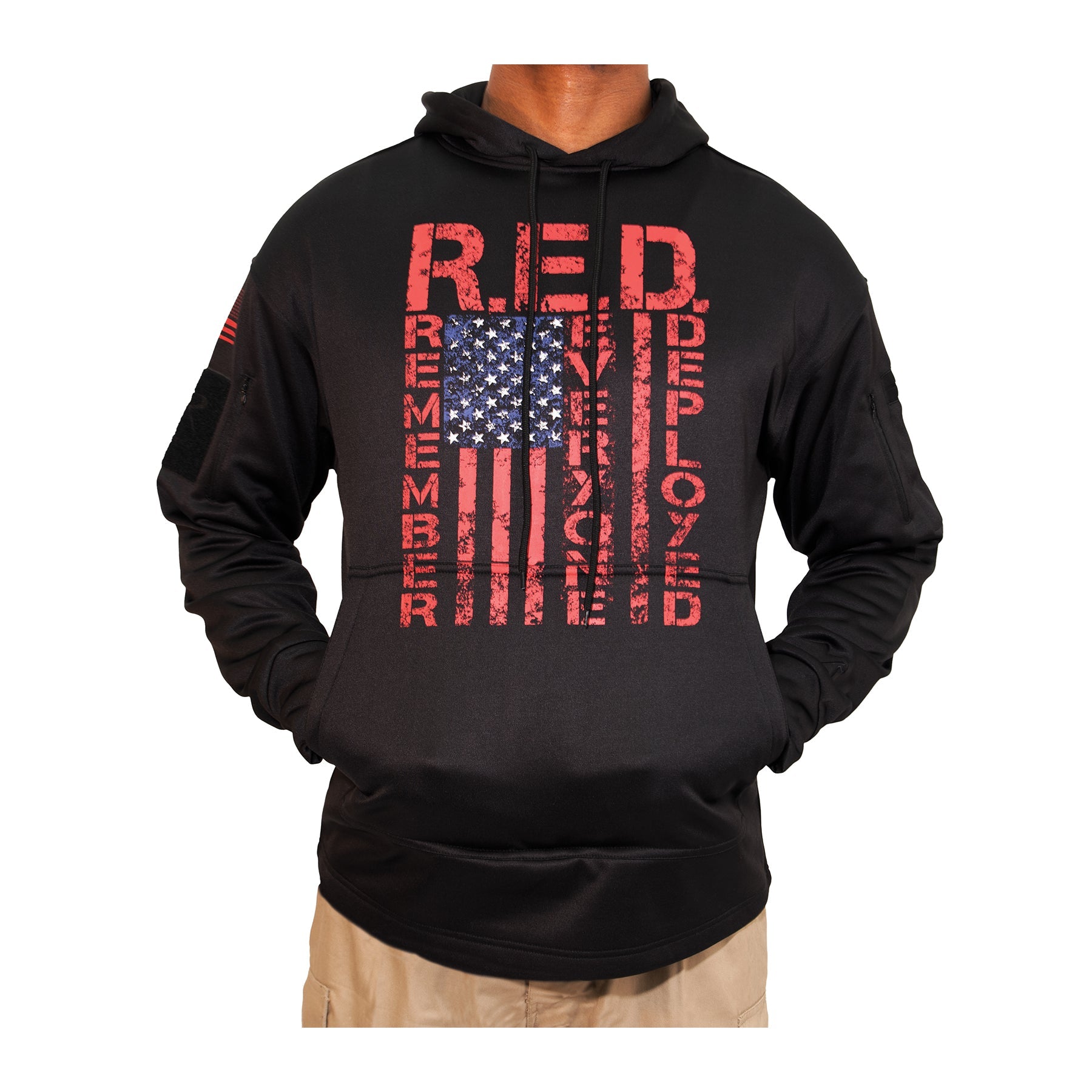 Rothco Concealed Carry R.E.D. (Remember Everyone Deployed) Hoodie Black Size L - Get Tight Gear