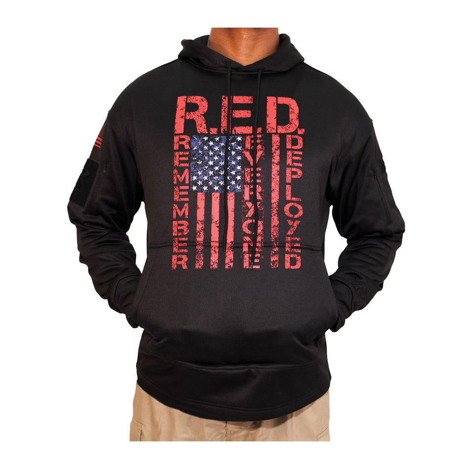 Rothco Concealed Carry R.E.D. (Remember Everyone Deployed) Hoodie Black Size L - Get Tight Gear