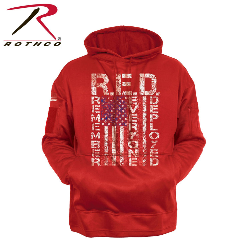 Rothco Concealed Carry R.E.D. (Remember Everyone Deployed) Hoodie Red Size 3XL - Get Tight Gear