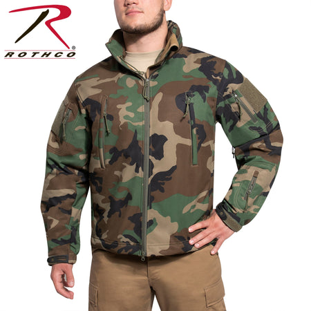 Rothco Concealed Carry Soft Shell Jacket Woodland Camo Size M - Get Tight Gear