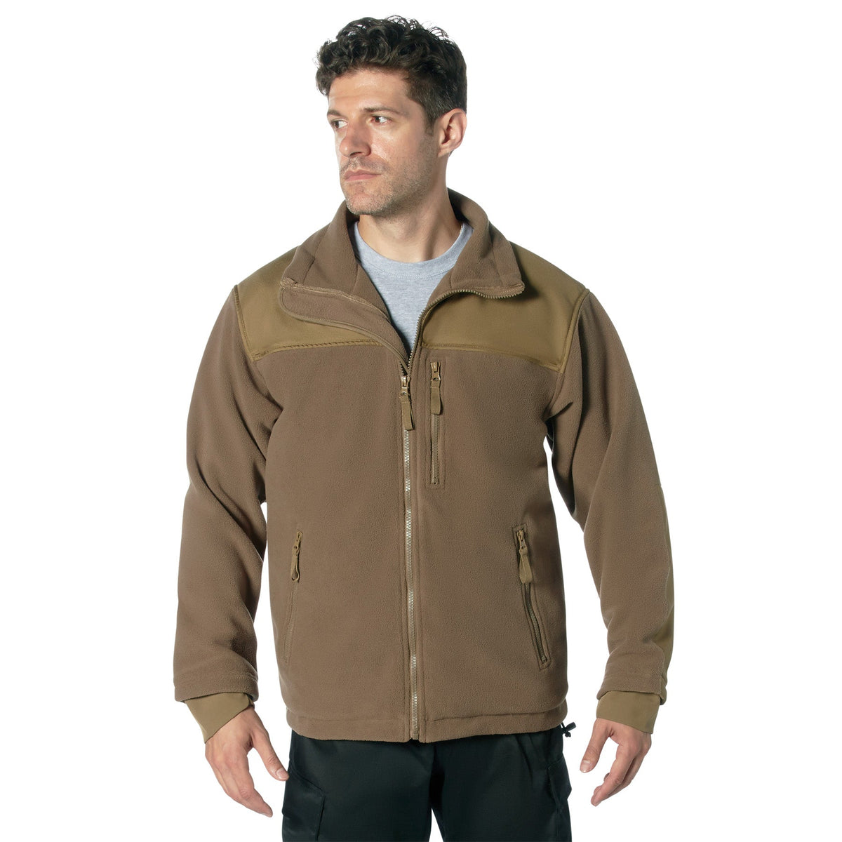 Rothco Concealed Carry Spec Ops Fleece Jacket Coyote Brown Size 2XL - Get Tight Gear