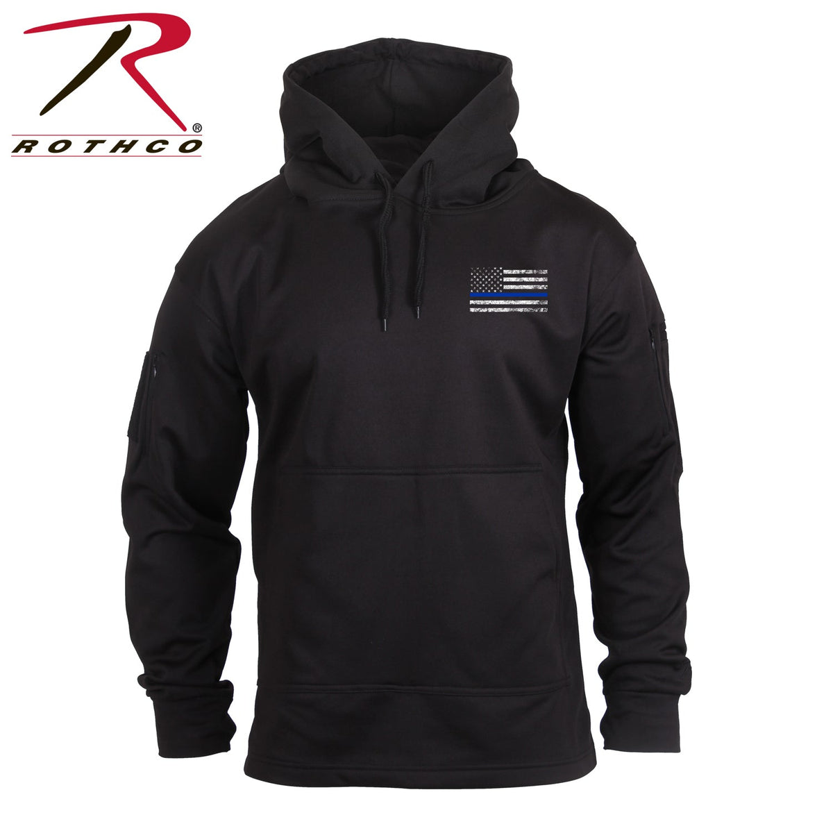 Rothco Concealed Carry Thin Blue Line Hoodie Black Size 3XL - Get Tight Gear
