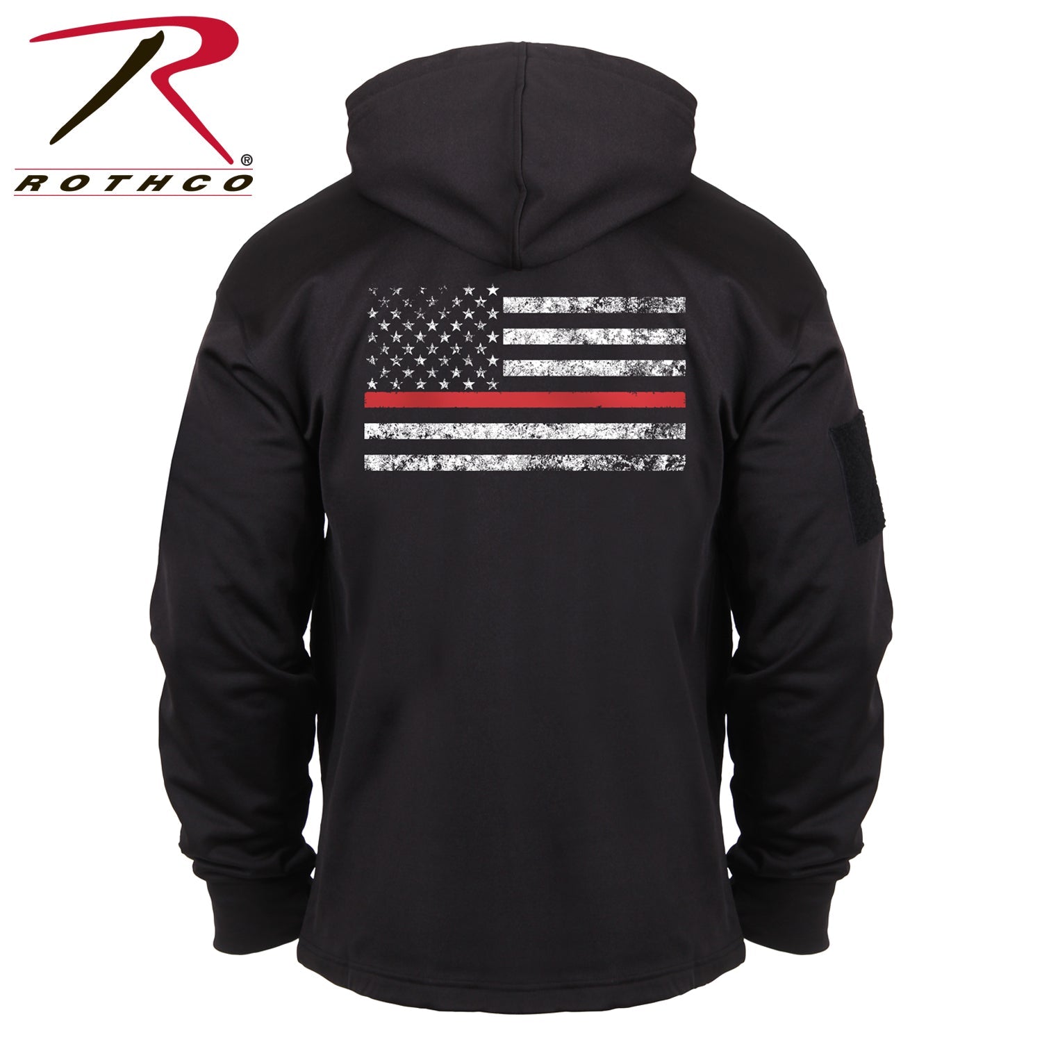 Rothco Concealed Carry Thin Red Line Hoodie Black Size 4XL - Get Tight Gear