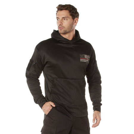 Rothco Concealed Carry Thin Red Line Hoodie Black Size 4XL - Get Tight Gear