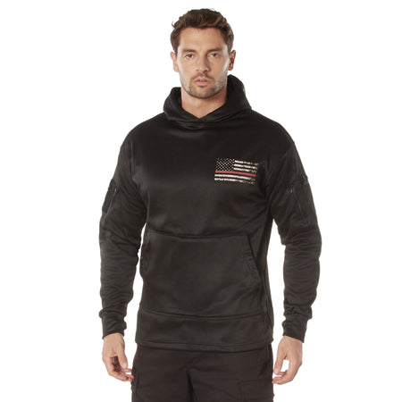 Rothco Concealed Carry Thin Red Line Hoodie Black Size 4XL - Get Tight Gear