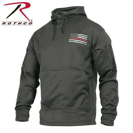 Rothco Concealed Carry Thin Red Line Hoodie Gunmetal Grey Size 3XL - Get Tight Gear