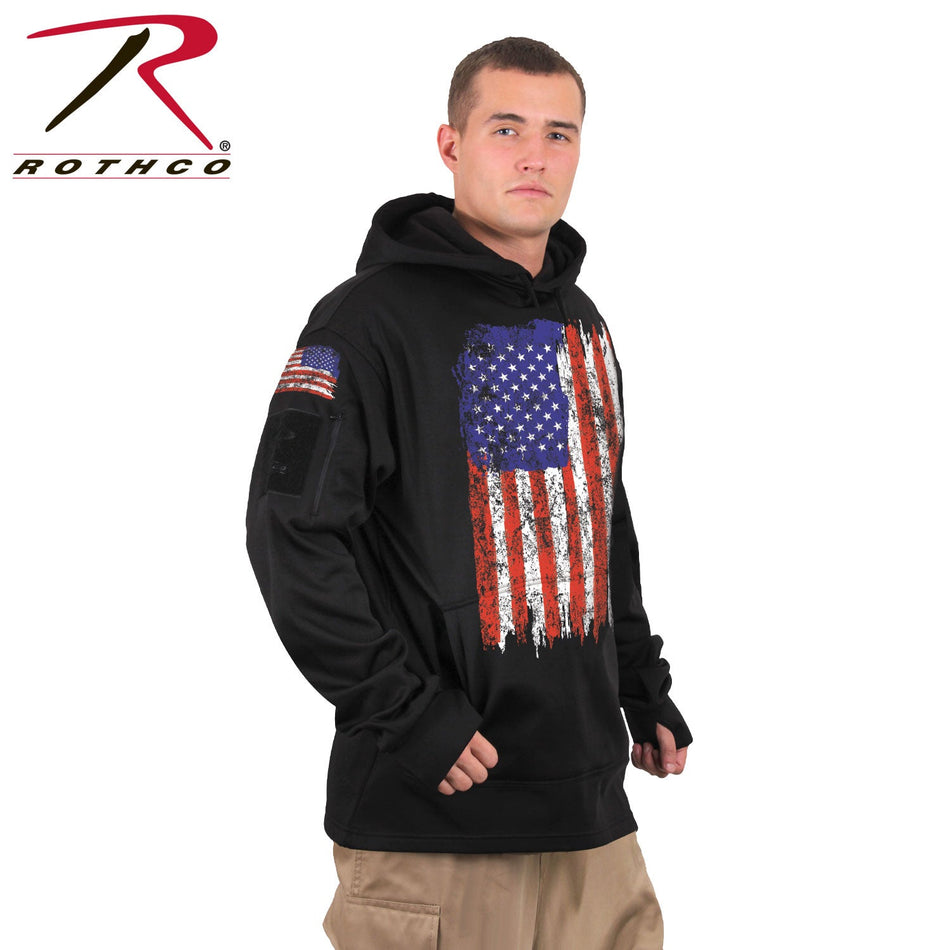 Rothco Concealed Carry U.S. Flag Hoodie Red / White / Blue Size 4XL - Get Tight Gear