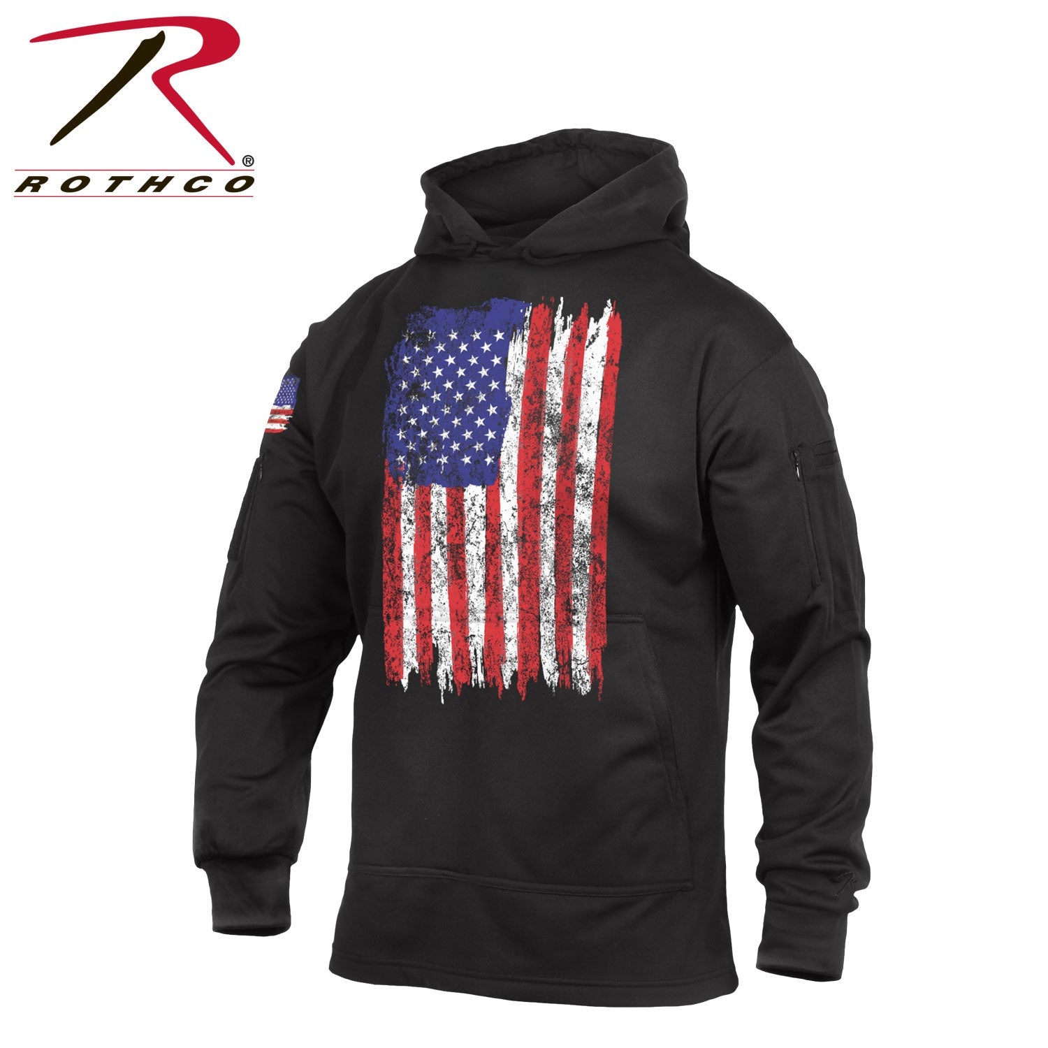 Rothco Concealed Carry U.S. Flag Hoodie Red / White / Blue Size M - Get Tight Gear