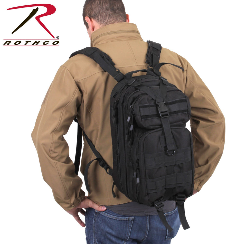 Rothco Convertible Medium Transport Pack Black - Get Tight Gear