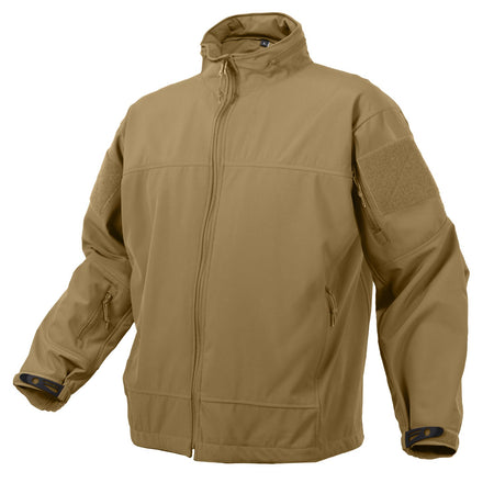 Rothco Covert Ops Lightweight Soft Shell Jacket Coyote Brown Size L - Get Tight Gear