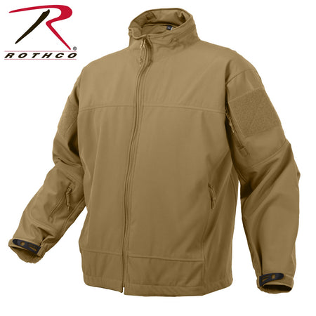 Rothco Covert Ops Lightweight Soft Shell Jacket Coyote Brown Size M - Get Tight Gear