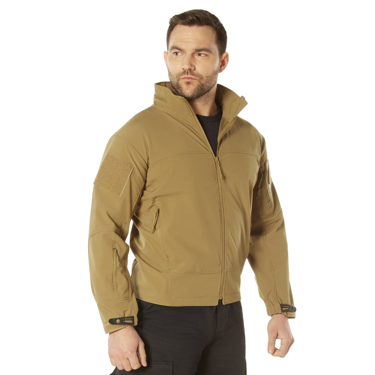 Rothco Covert Ops Lightweight Soft Shell Jacket Coyote Brown Size XL - Get Tight Gear
