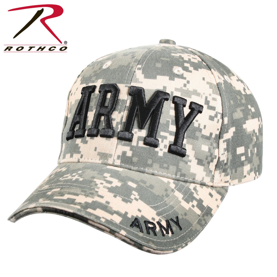 Rothco Deluxe Army Embroidered Low Profile Insignia Cap ACU Digital Camo Size One Size - Get Tight Gear