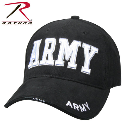 Rothco Deluxe Army Embroidered Low Profile Insignia Cap Black Size One Size - Get Tight Gear