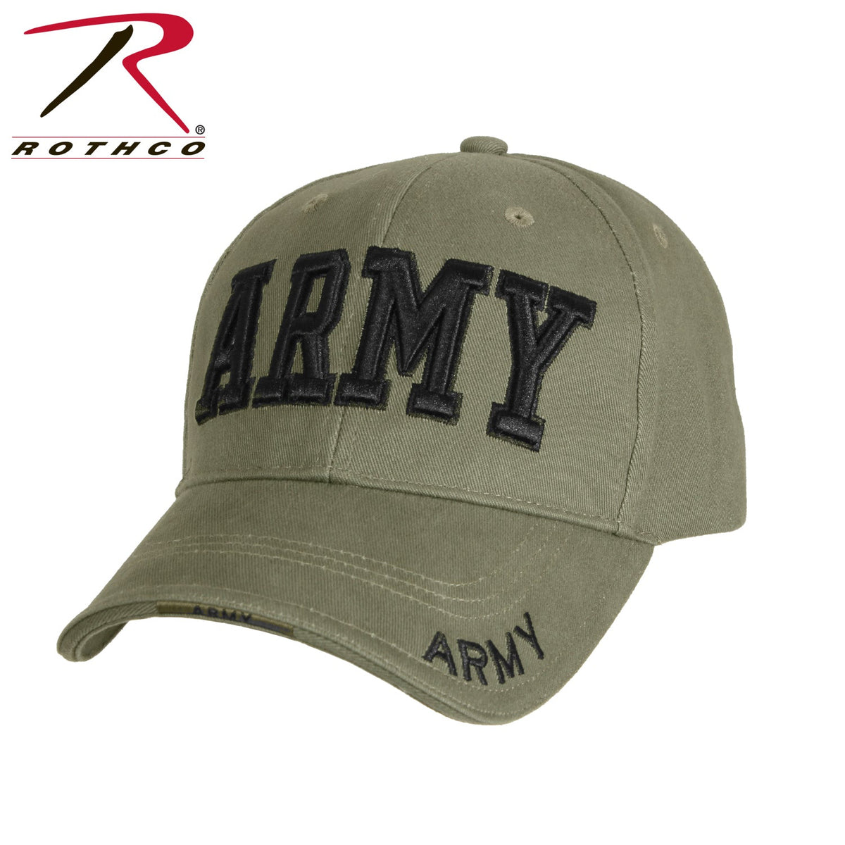 Rothco Deluxe Army Embroidered Low Profile Insignia Cap Olive Drab Size One Size - Get Tight Gear