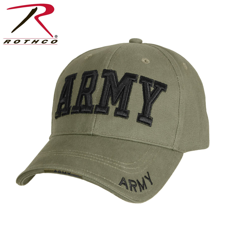 Rothco Deluxe Army Embroidered Low Profile Insignia Cap Olive Drab Size One Size - Get Tight Gear
