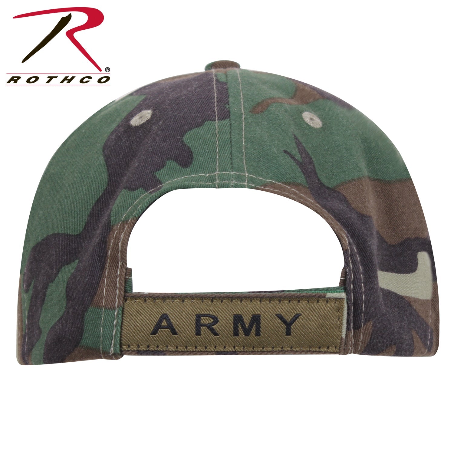 Rothco Deluxe Army Embroidered Low Profile Insignia Cap Woodland Camo Size One Size - Get Tight Gear