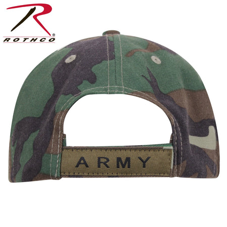Rothco Deluxe Army Embroidered Low Profile Insignia Cap Woodland Camo Size One Size - Get Tight Gear
