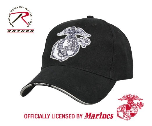 Rothco Deluxe Eagle, Globe & Anchor Low Profile Cap Black Size One Size - Get Tight Gear