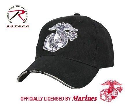 Rothco Deluxe Eagle, Globe & Anchor Low Profile Cap Black Size One Size - Get Tight Gear