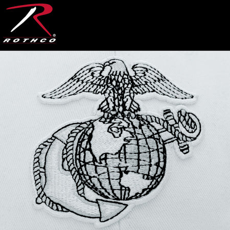Rothco Deluxe Eagle, Globe & Anchor Low Profile Cap White Size One Size - Get Tight Gear