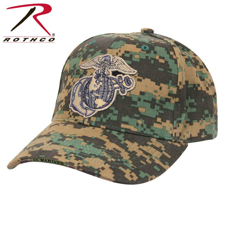 Rothco Deluxe Eagle, Globe & Anchor Low Profile Cap Woodland Digital Camo Size One Size - Get Tight Gear