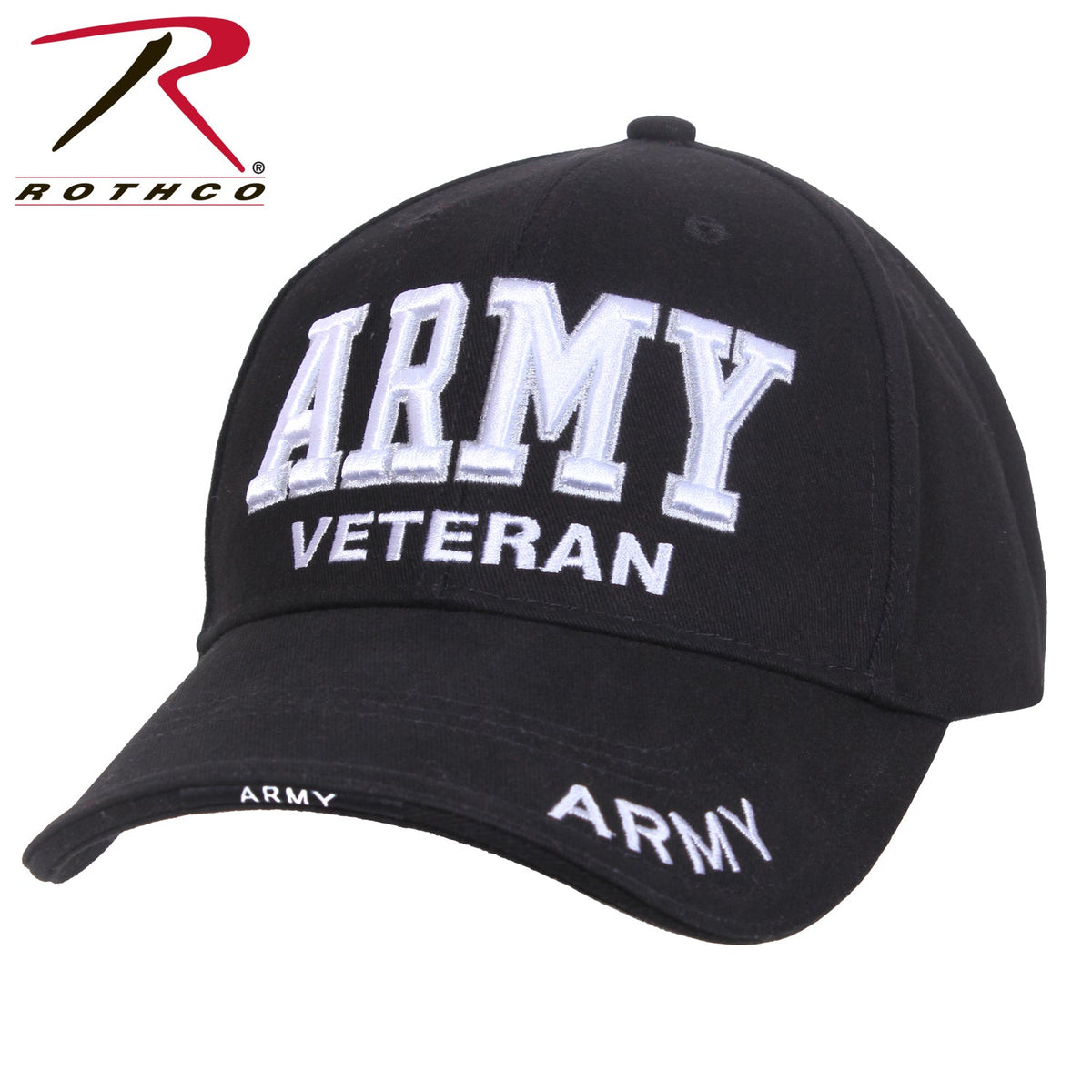 Rothco Deluxe Low Profile Army Veteran Cap Black Size One Size - Get Tight Gear