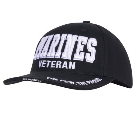 Rothco Deluxe Low Profile Military Branch Veteran Cap Black Size One Size - Get Tight Gear