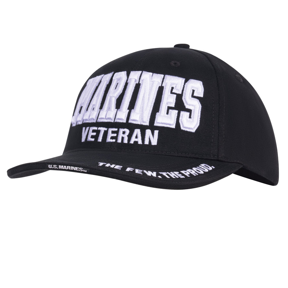 Rothco Deluxe Low Profile Military Branch Veteran Cap Black Size One Size - Get Tight Gear