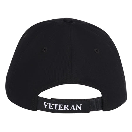 Rothco Deluxe Low Profile Military Branch Veteran Cap Black Size One Size - Get Tight Gear