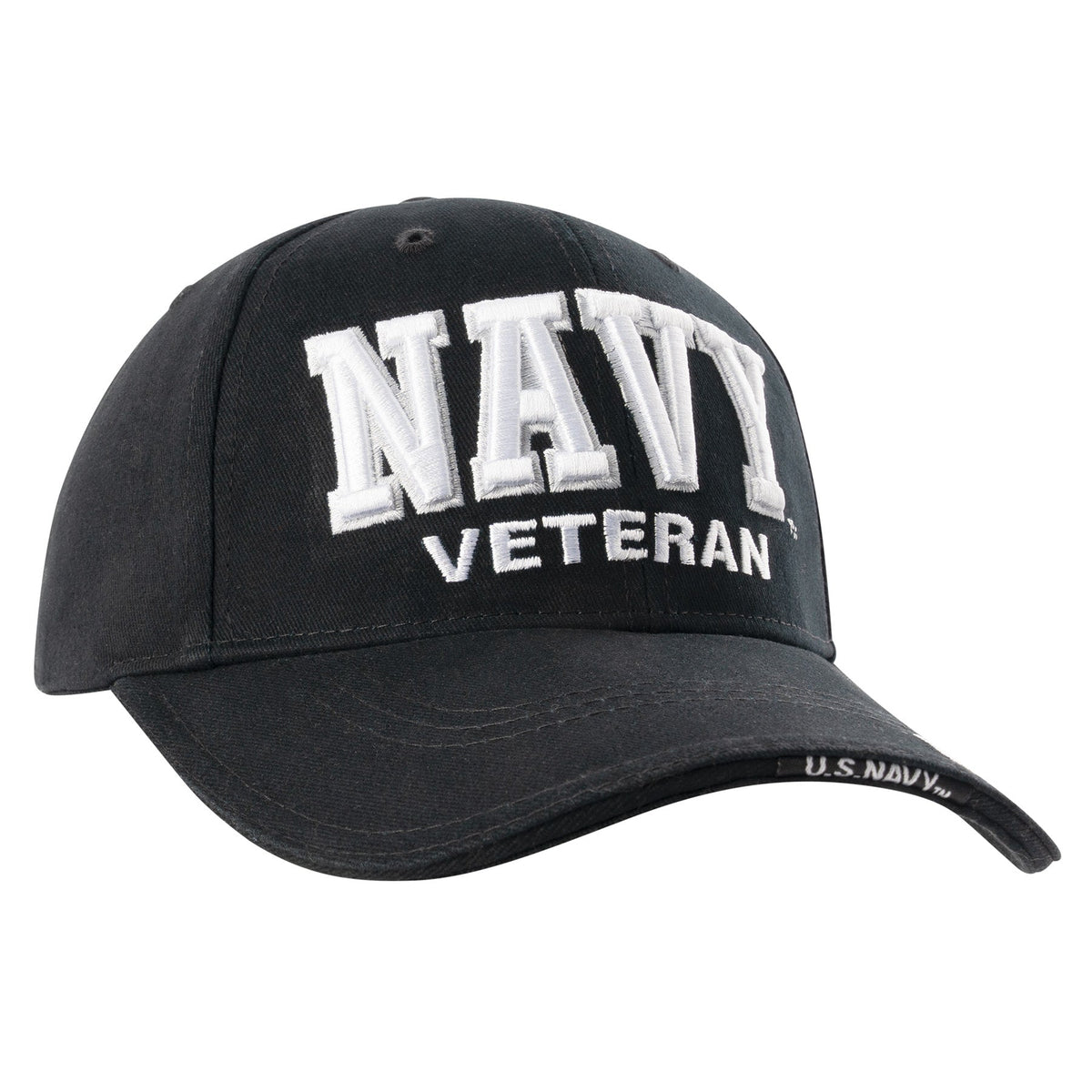 Rothco Deluxe Low Profile Military Branch Veteran Cap Black Size One Size - Get Tight Gear