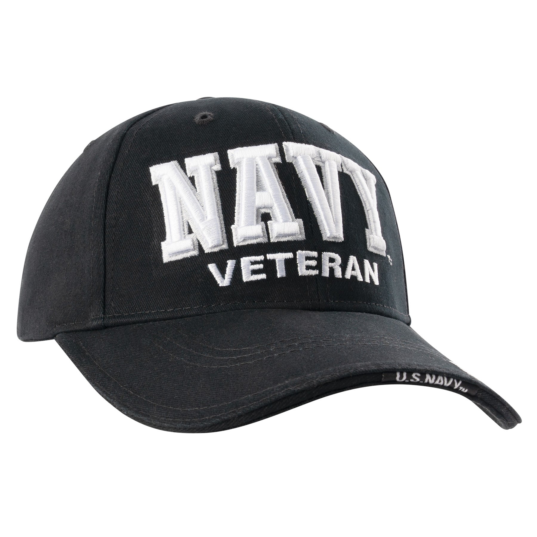 Rothco Deluxe Low Profile Military Branch Veteran Cap Black Size One Size - Get Tight Gear