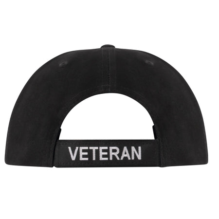 Rothco Deluxe Low Profile Military Branch Veteran Cap Black Size One Size - Get Tight Gear