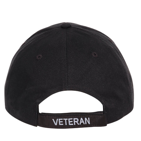 Rothco Deluxe Low Profile Military Branch Veteran Cap Black Size One Size - Get Tight Gear