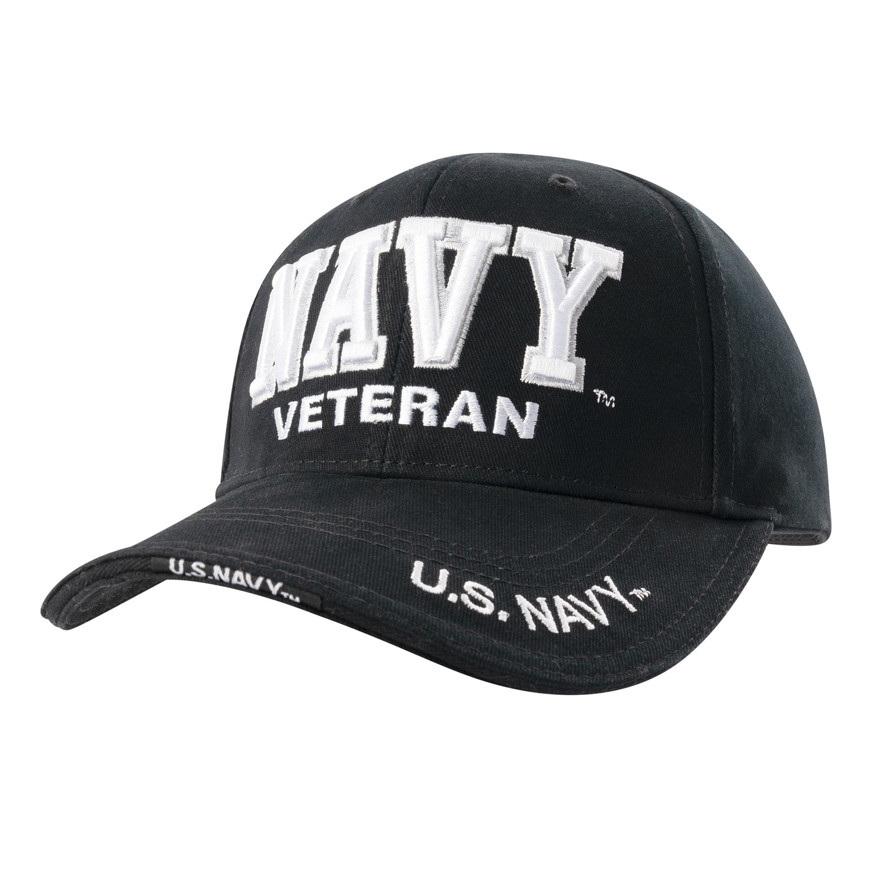 Rothco Deluxe Low Profile Military Branch Veteran Cap Black Size One Size - Get Tight Gear