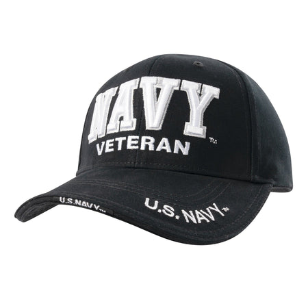 Rothco Deluxe Low Profile Military Branch Veteran Cap Black Size One Size - Get Tight Gear