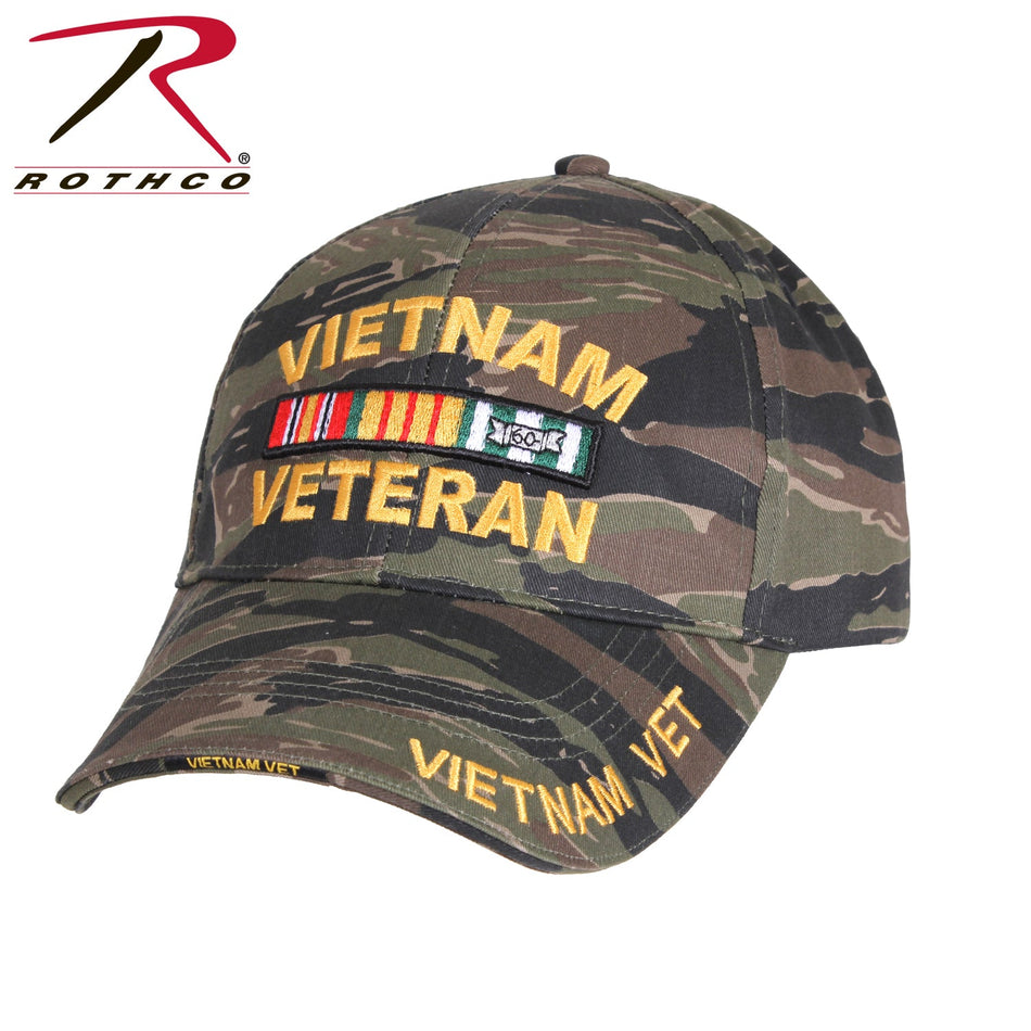 Rothco Deluxe Low Profile Vietnam Veteran Insignia Cap Tiger Stripe Camo - Get Tight Gear
