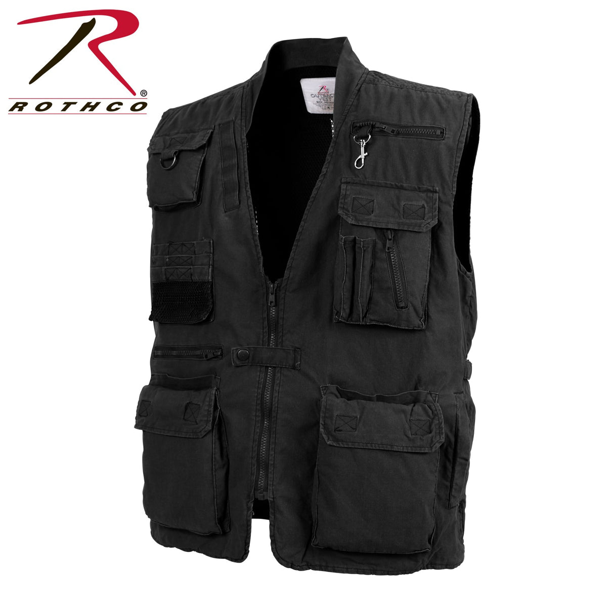 Rothco Deluxe Safari Outback Vest Black Size M - Get Tight Gear