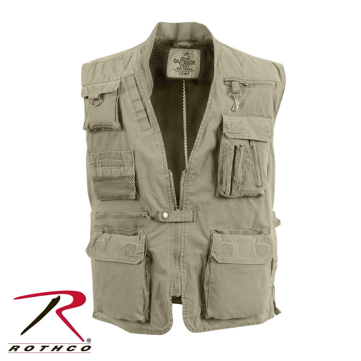 Rothco Deluxe Safari Outback Vest Khaki Size 4XL - Get Tight Gear