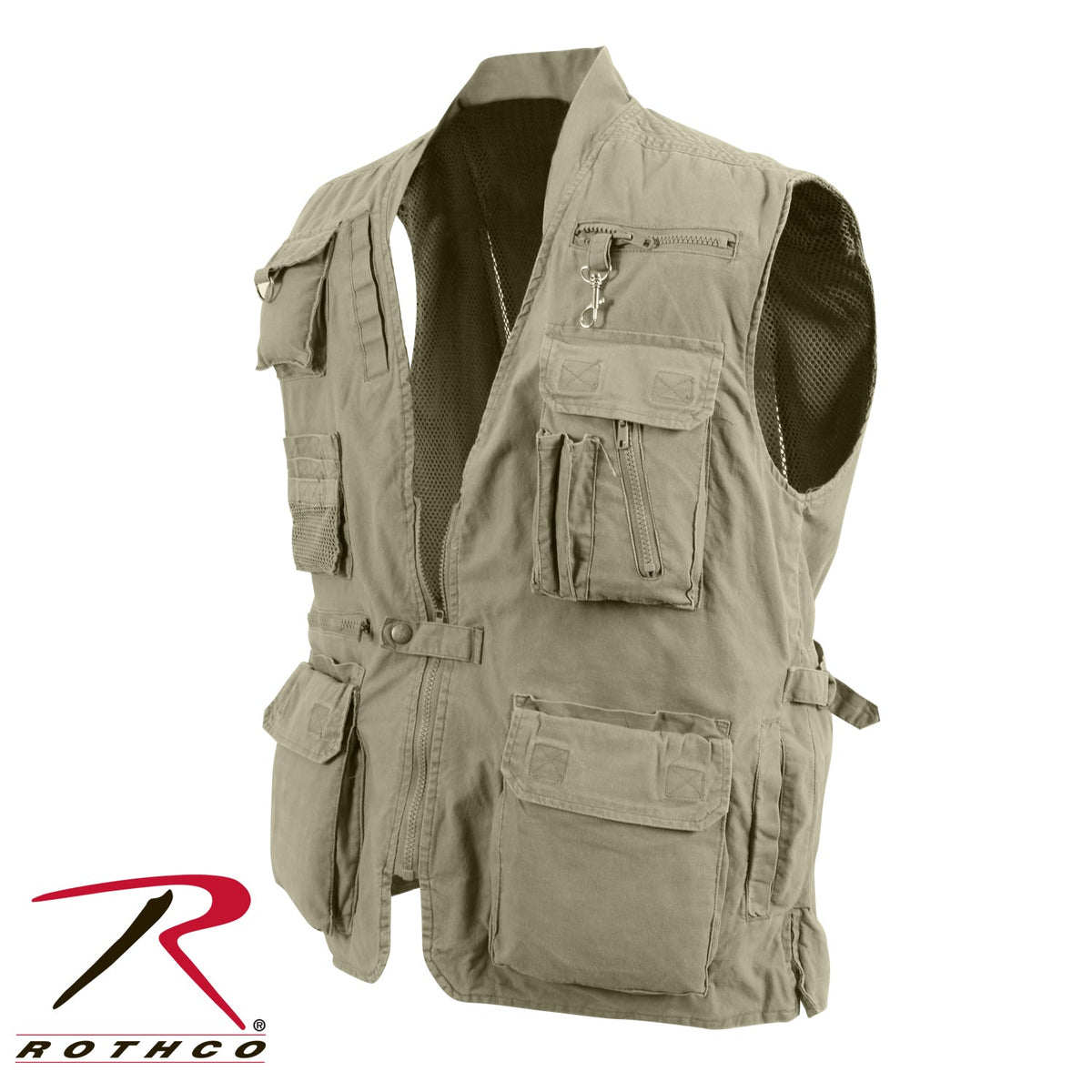 Rothco Deluxe Safari Outback Vest Khaki Size 4XL - Get Tight Gear