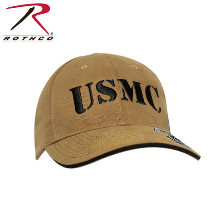 Rothco Deluxe Vintage USMC Embroidered Low Pro Cap Coyote Brown Size One Size - Get Tight Gear