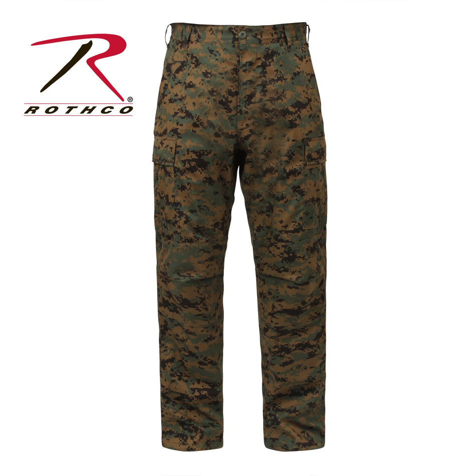 Rothco Digital Camo Tactical BDU Pants Woodland Digital Camo Size L - Long - Get Tight Gear
