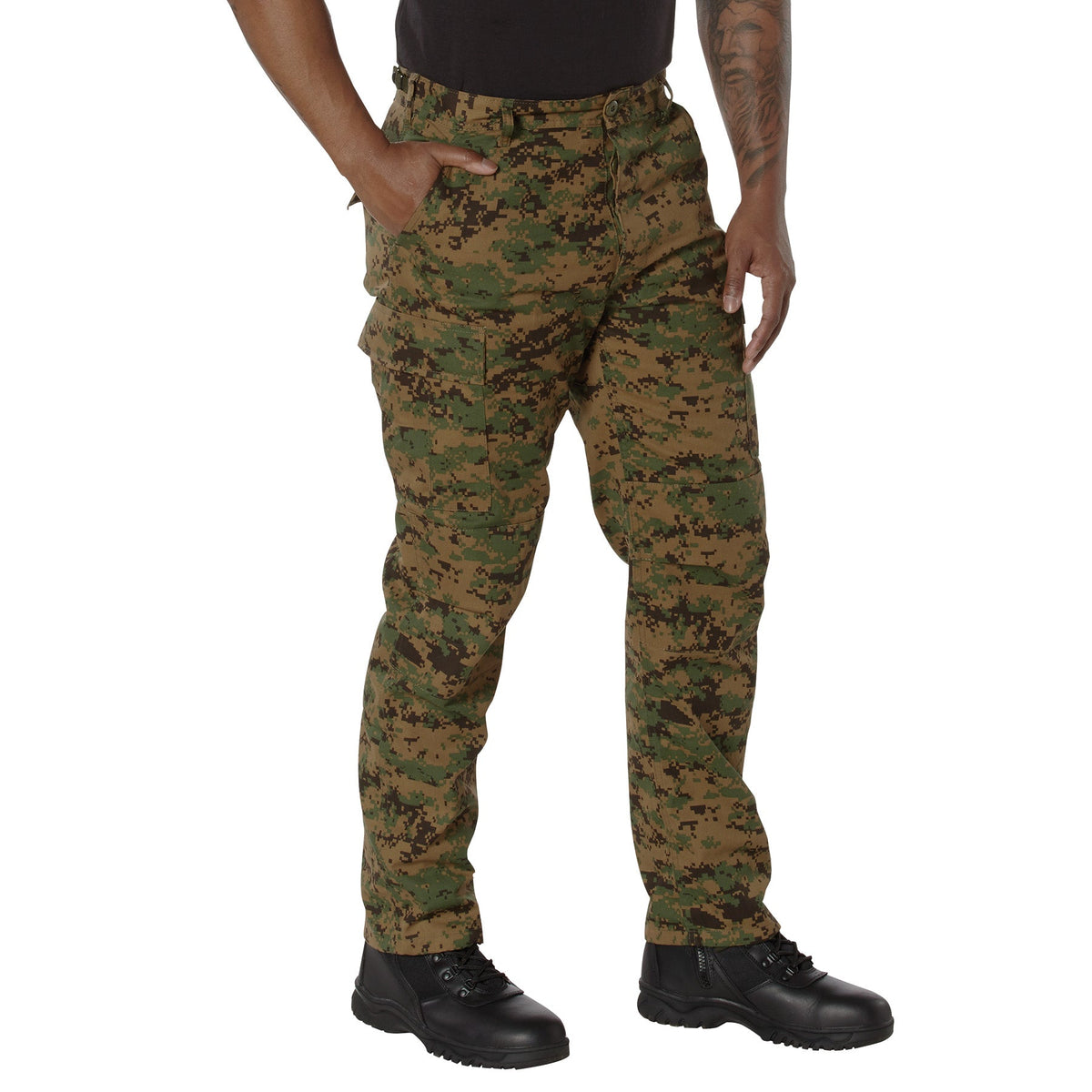 Rothco Digital Camo Tactical BDU Pants Woodland Digital Camo Size L - Long - Get Tight Gear