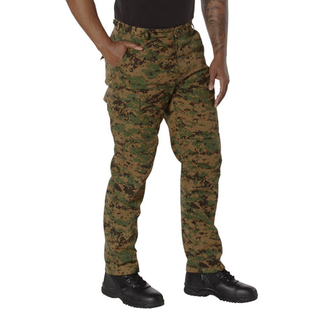 Rothco Digital Camo Tactical BDU Pants Woodland Digital Camo Size M - Long - Get Tight Gear