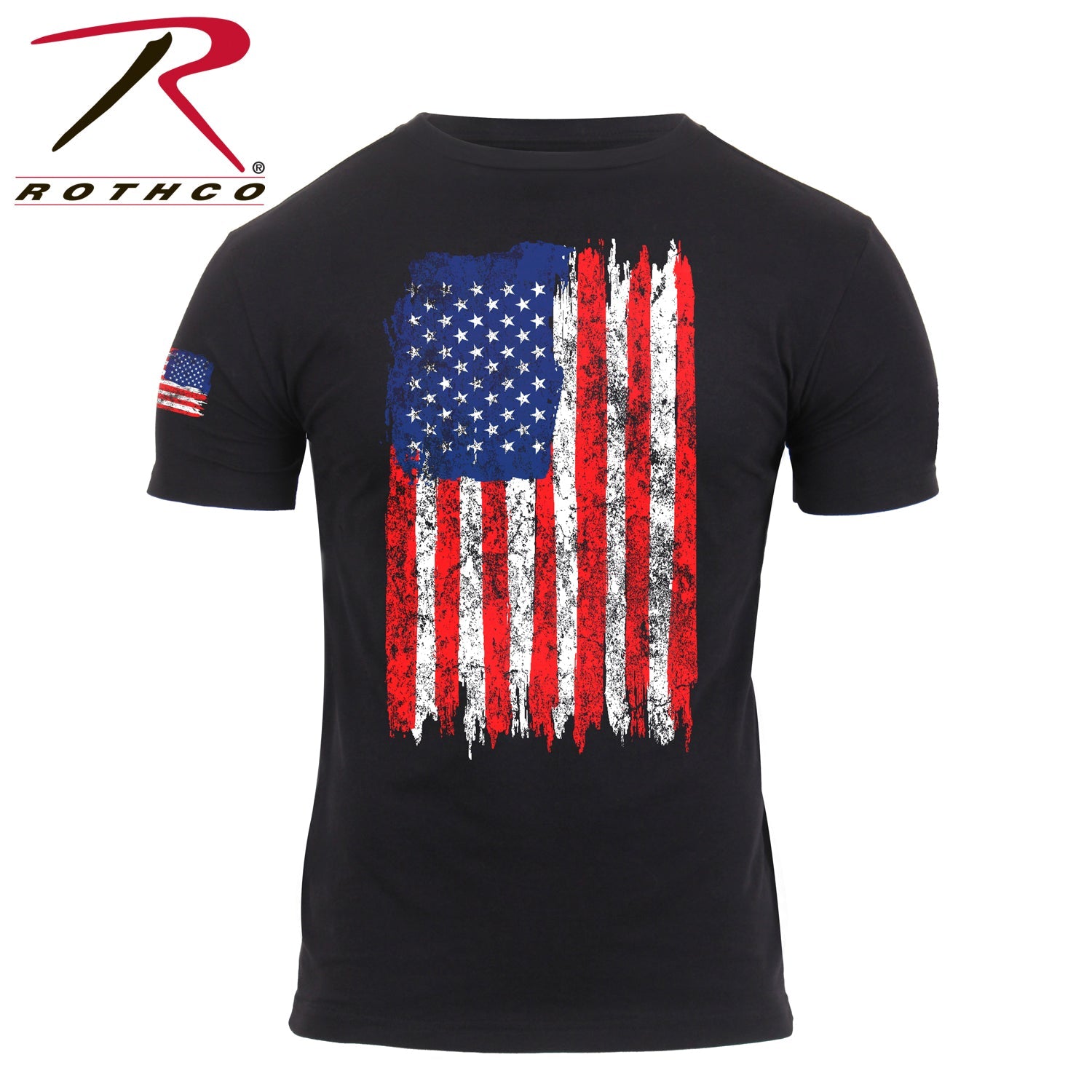 Rothco Distressed US Flag Athletic Fit T-Shirt Red / White / Blue Size 2XL - Get Tight Gear